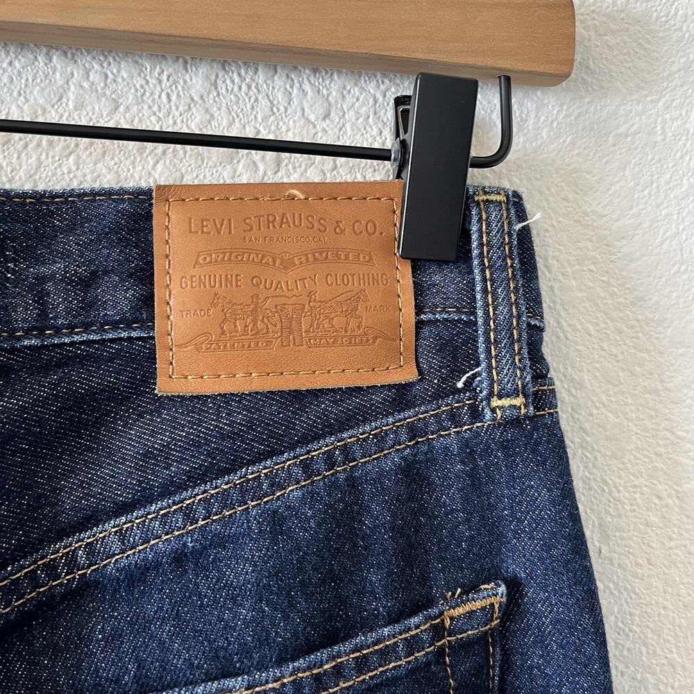 Levis Premium Ribcage WIde Leg Jeans Women 24 High Rise Dark Denim 100% Cotton - Picture 8 of 15